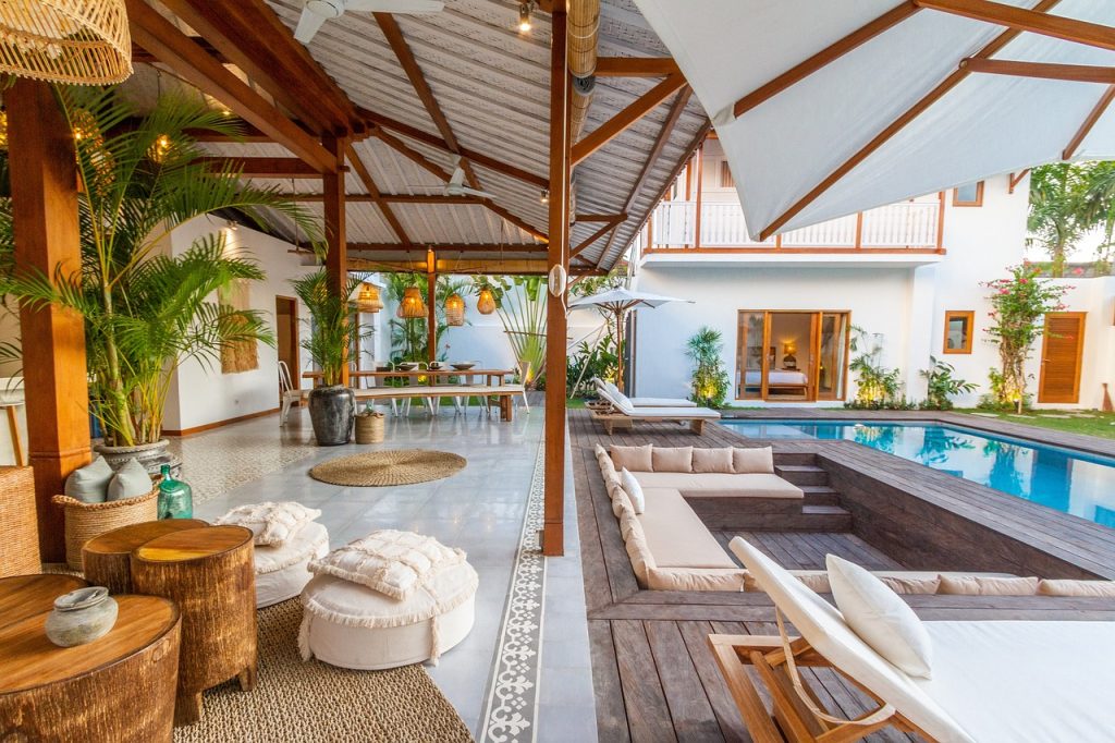 real estate, luxury villa, vacation, villa, holiday, travel, summer, tourism, interior, architecture, bali, design, bedroom, nature, structure, brown bedroom, brown interior